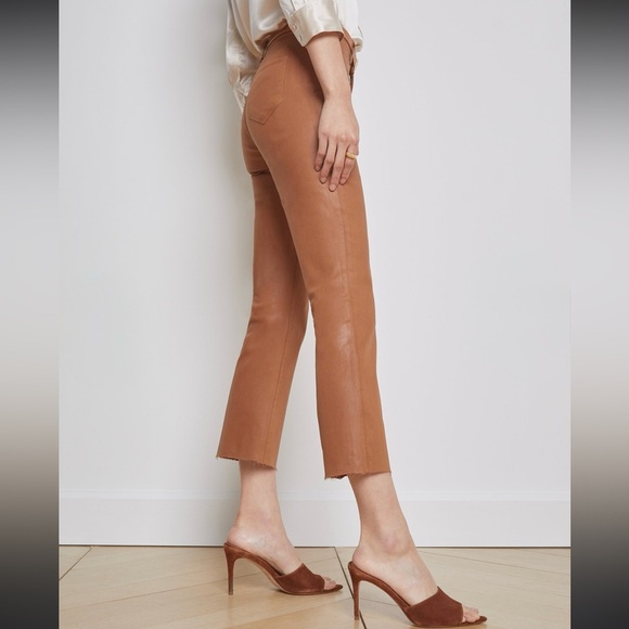 L’Agence Kendra High-Rise Coated Crop Flare Jean Size 27- 
26” Inseam - Picture 6 of 10
